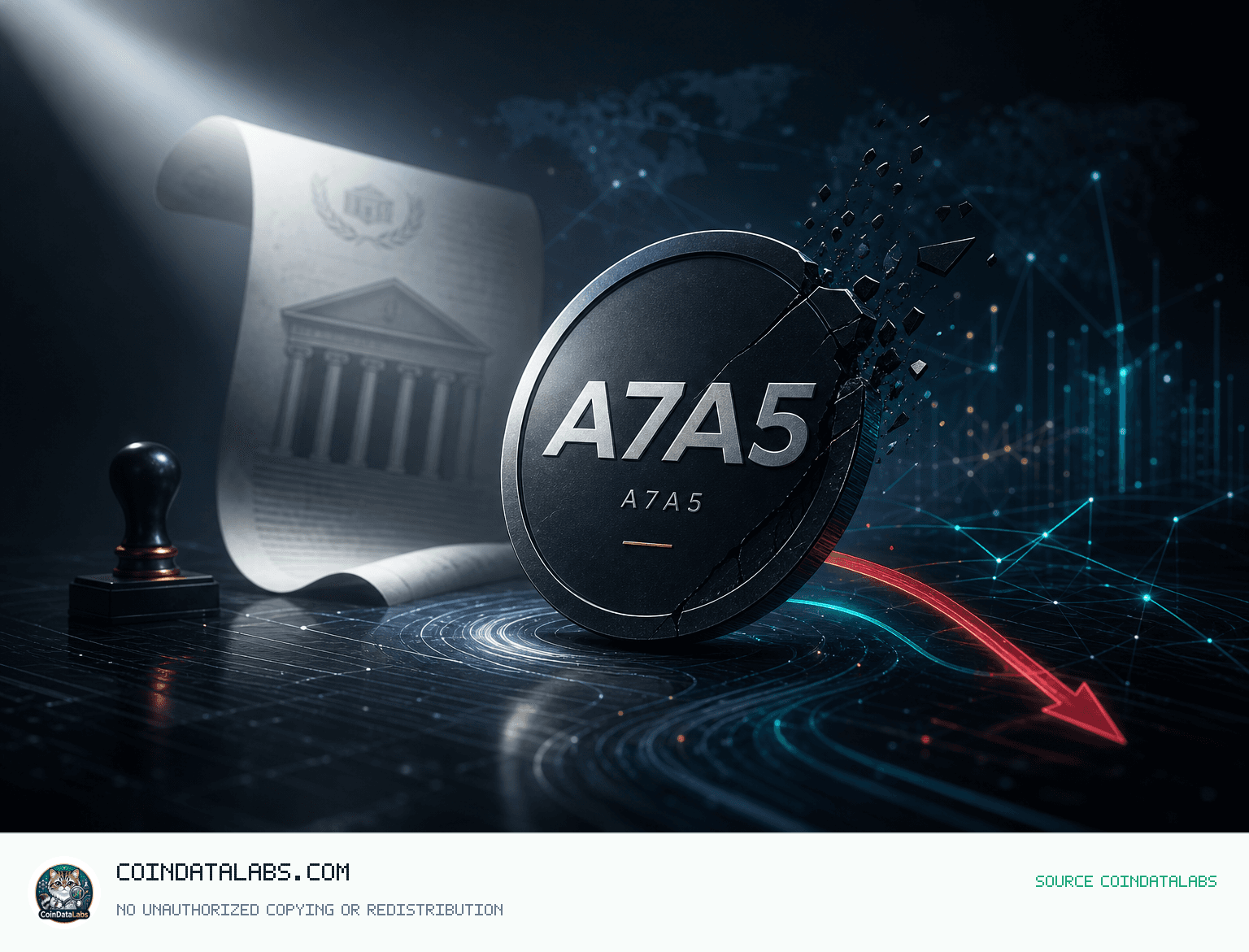 A7A5 (A7A5) , 제재 관련 소식 속 24시간 약세 news cover illustration
