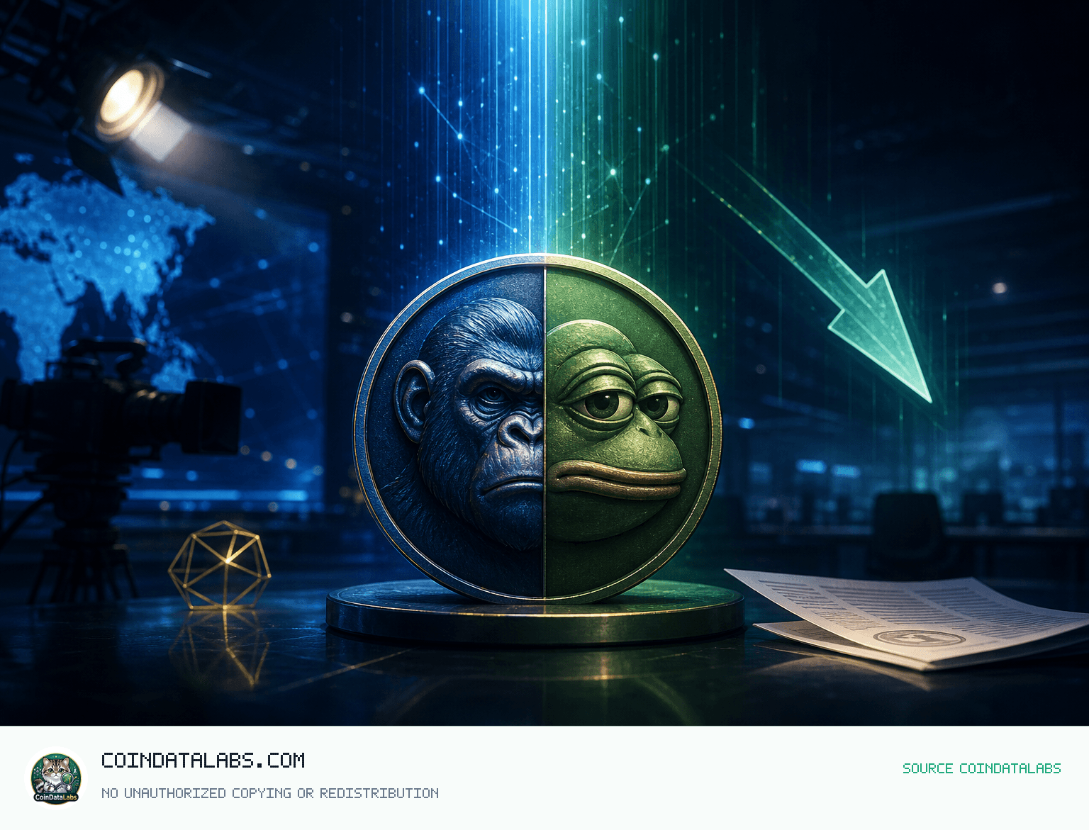 Ape and Pepe (APEPE) , 거래량 2,737만 달러 속 24시간 약세 news cover illustration