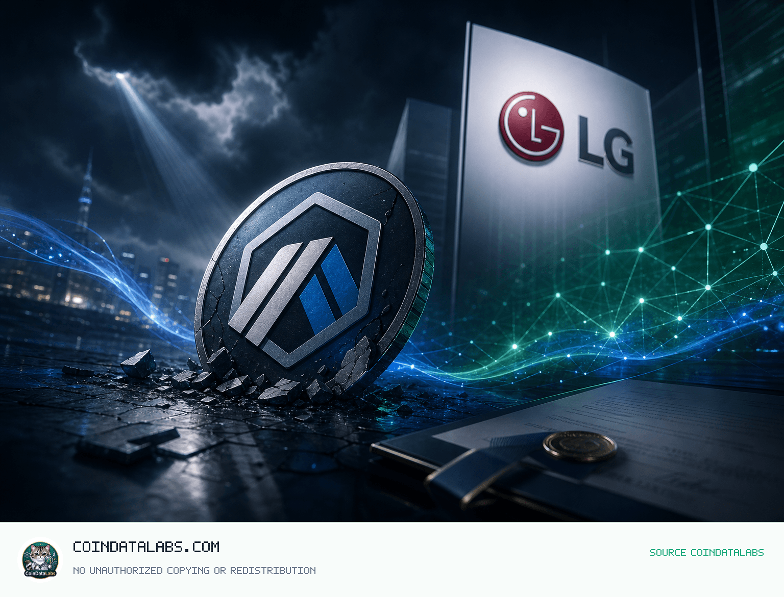 아비트럼 (ARB) , LG 관련 블록체인 소식 속 24시간 약세 news cover illustration