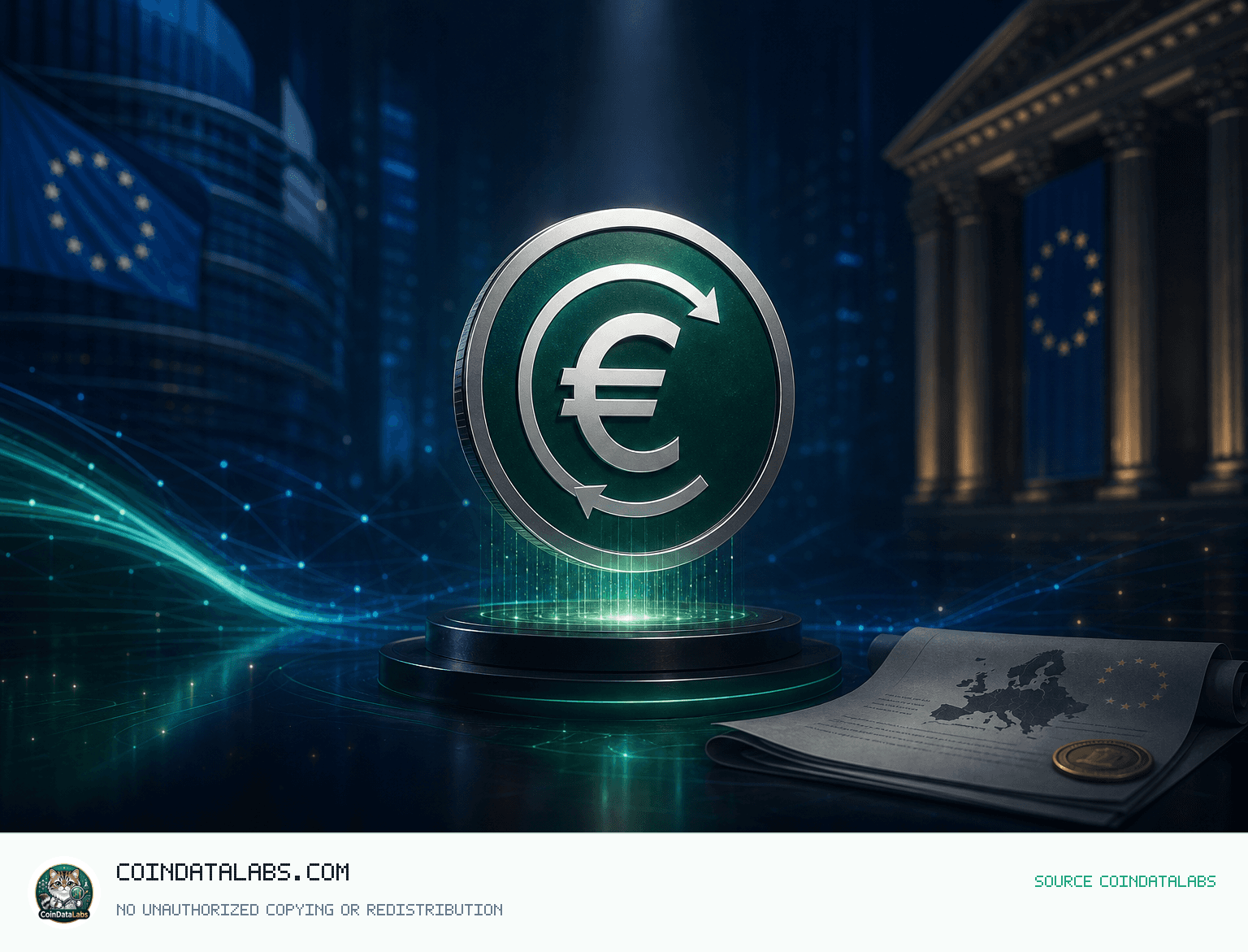 EUR CoinVertible (EURCV) EUR 코인버터블(EURCV), 24시간 약보합 속 거래대금 1,520만달러 news cover illustration