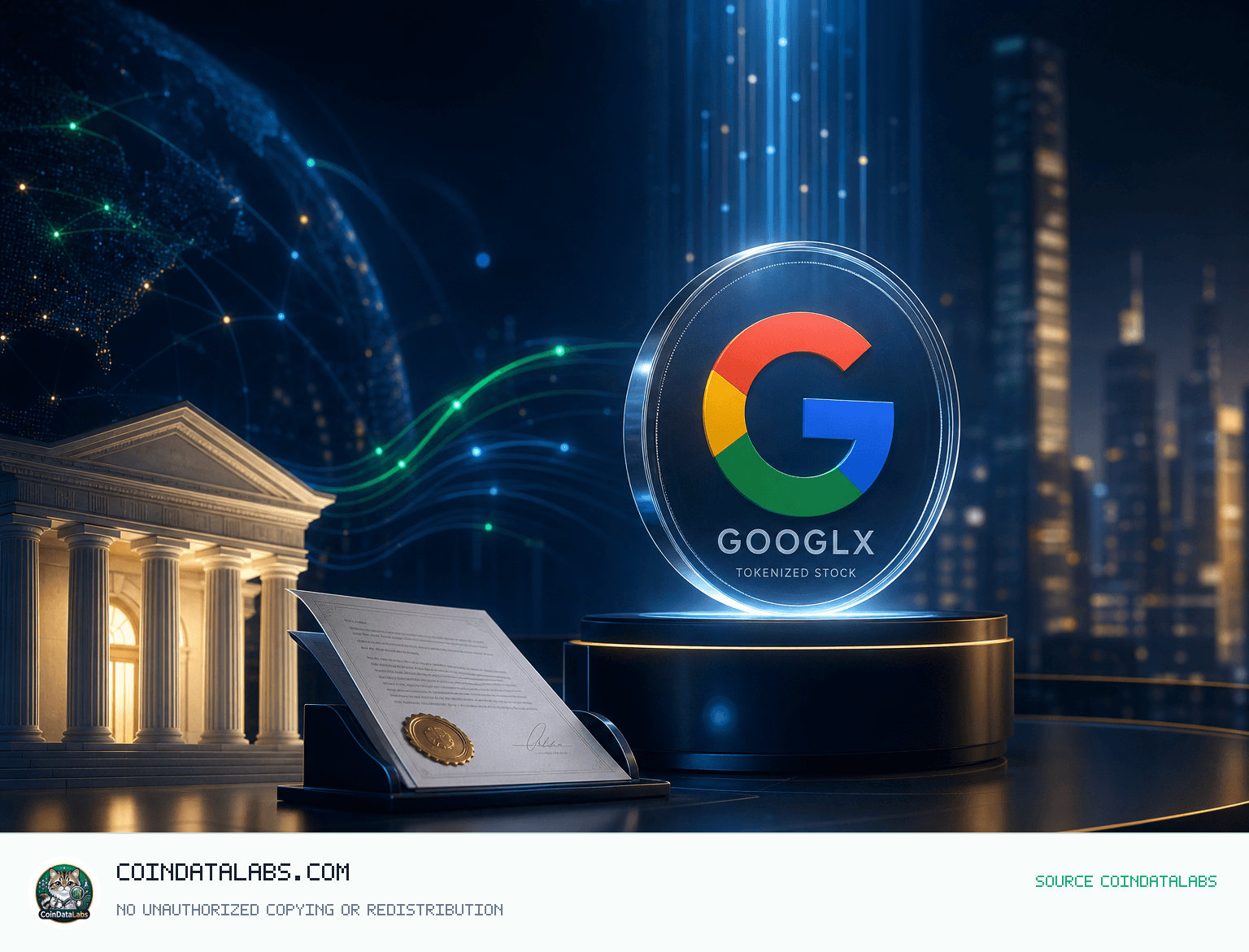 Alphabet tokenized stock (xStock) (GOOGLX) 알파벳 토큰화 주식(GOOGLX), 24시간 소폭 상승 속 거래대금 유지 news cover illustration