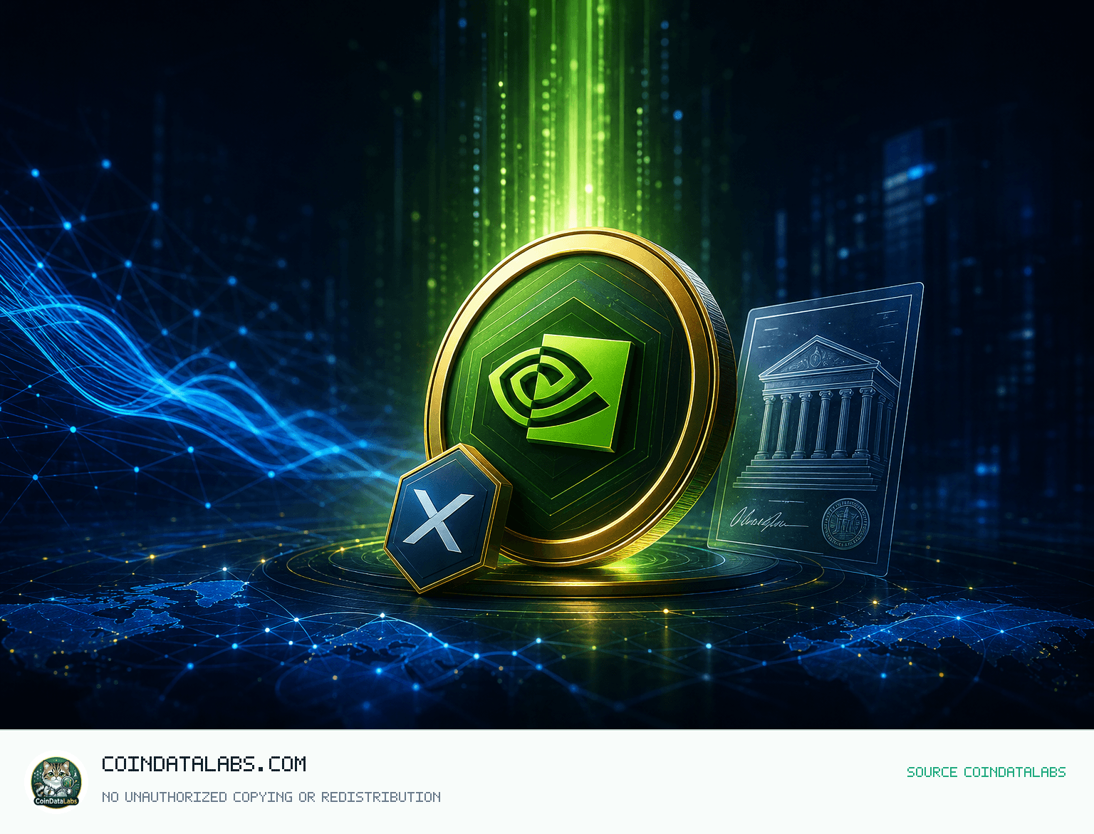 NVIDIA tokenized stock (xStock) (NVDAX) NVIDIA 토큰화 주식(NVDAX), 24시간 약세 속 거래량 1,000만달러대 유지 news cover illustration