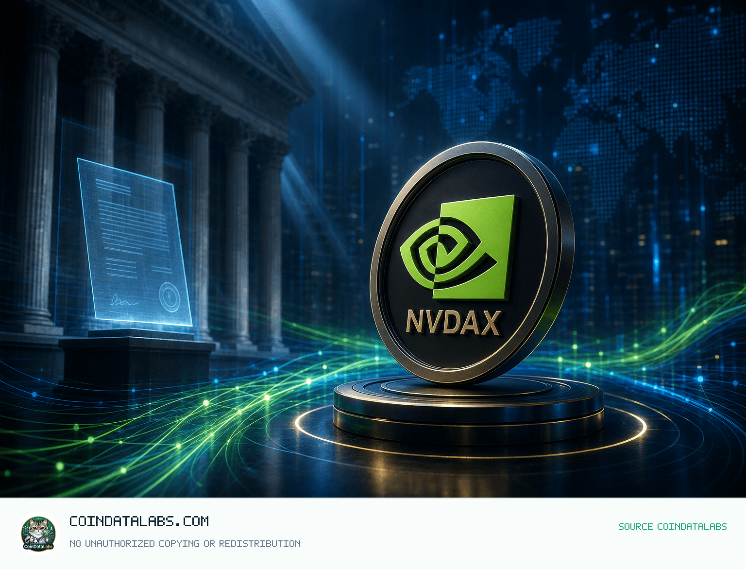 NVIDIA tokenized stock (xStock) (NVDAX) NVIDIA 토큰화 주식(NVDAX), 24시간 약보합 속 거래대금 880만달러 news cover illustration