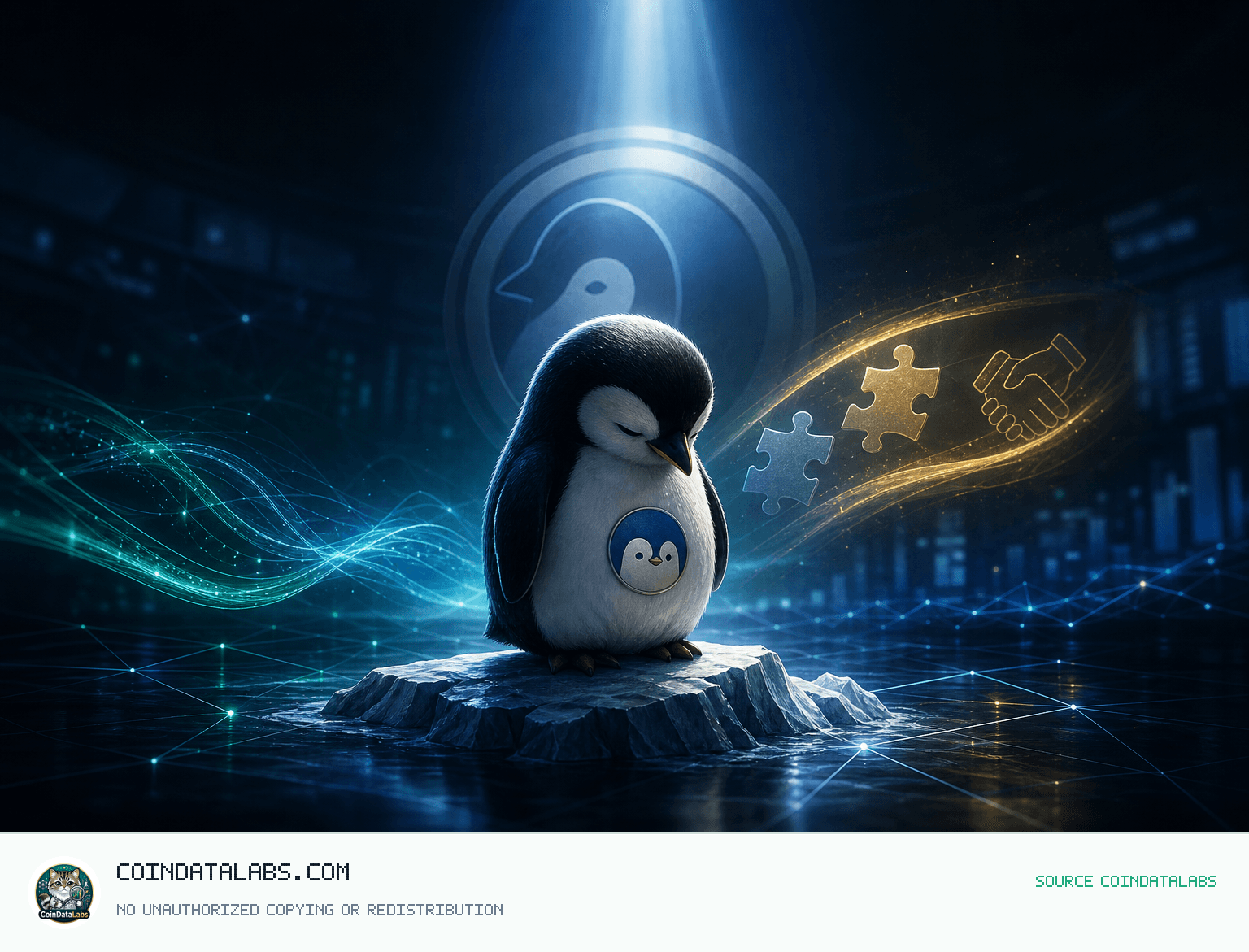 퍼지펭귄 (PENGU) , 협업 소식 속 24시간 약세 전환 news cover illustration