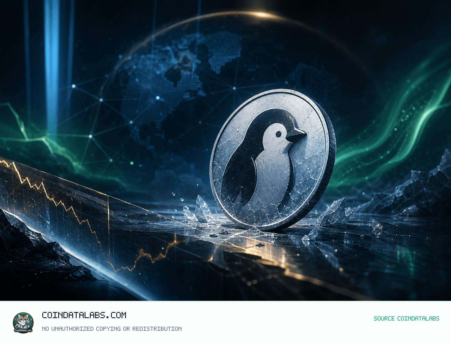 퍼지펭귄 (PENGU) , 밈 코인 순환매 속 단기 약세로 마감 news cover illustration