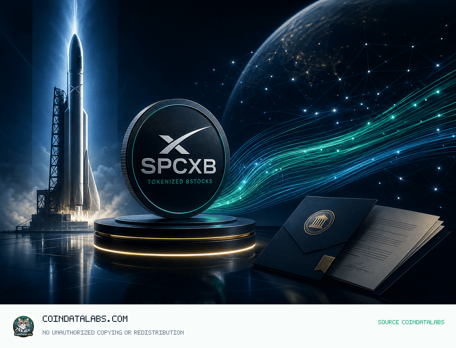 SpaceX Tokenized bStocks (SPCXB) , 거래량 확대 속 24시간 약세 흐름 news cover illustration