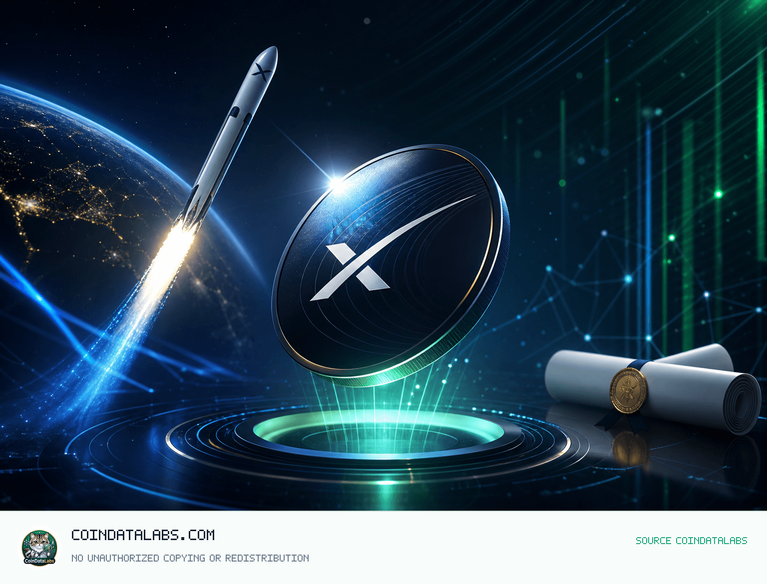 SpaceX Tokenized bStocks (SPCXB) , 바이낸스 현물 상장 소식 속 24시간 1%대 상승 news cover illustration