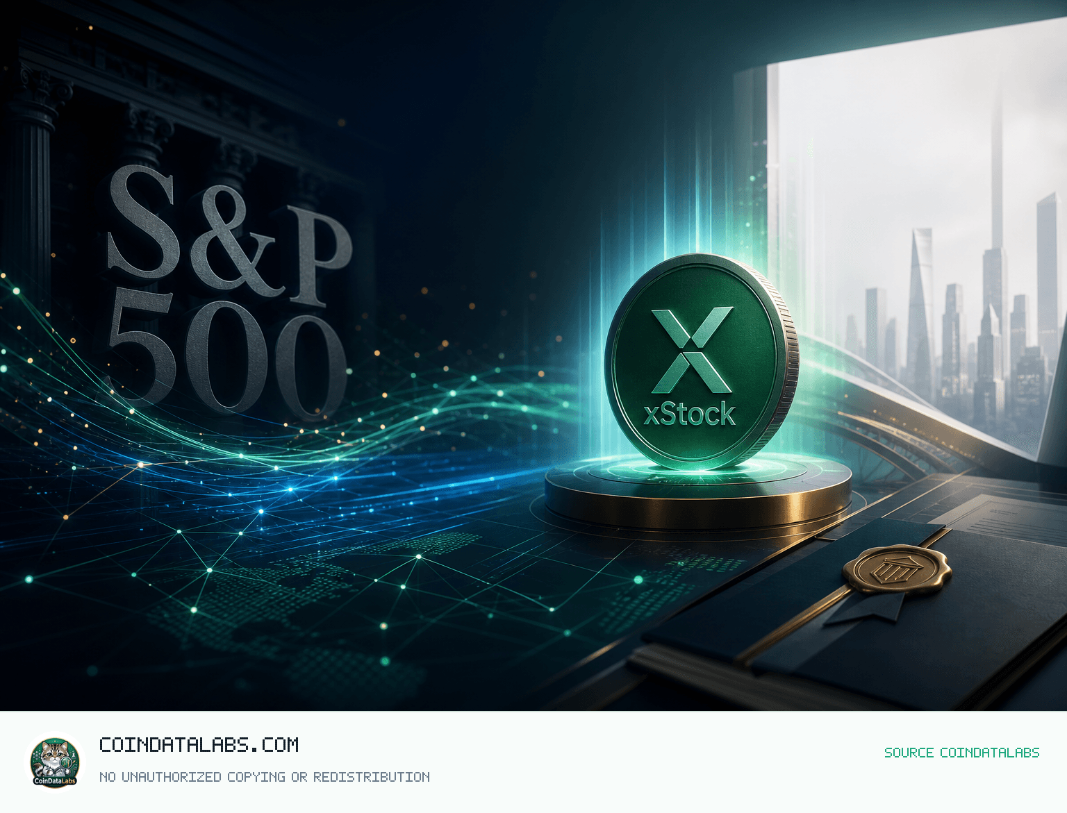 SP500 tokenized ETF (xStock) (SPYX) SP500 토큰화 ETF(xStock) SPYX, 24시간 약보합 속 거래량 300만달러대 유지 news cover illustration