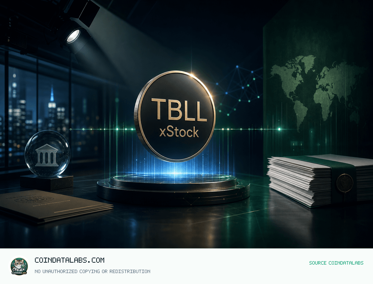 TBLL tokenized ETF (xStock) (TBLLX) TBLL 토큰화 ETF(xStock) TBLLX, 24시간 보합 속 거래량 극저 수준 news cover illustration