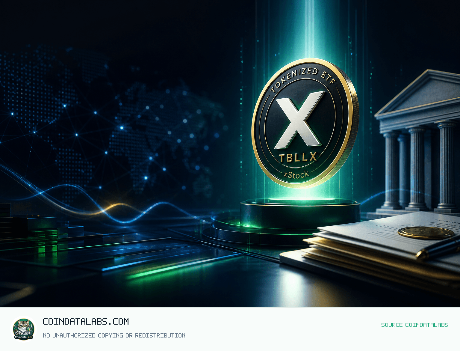 TBLL tokenized ETF (xStock) (TBLLX) TBLL 토큰화 ETF(xStock) TBLLX, 24시간 보합 속 거래량 미미 news cover illustration